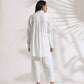 trueBrowns White Cotton Check Shirt Co-ord Set - Swadesiicart