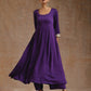 trueBrowns Violet Modal Satin Anarkali Set | Swadesiicart