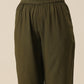 trueBrowns Olive Green Slub Texture Baggy Sleeve Co-Ord Set - Swadesiicart