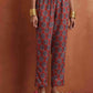 trueBrowns Rust Ajrak Print Slit Kurta Set | Swadesiicart