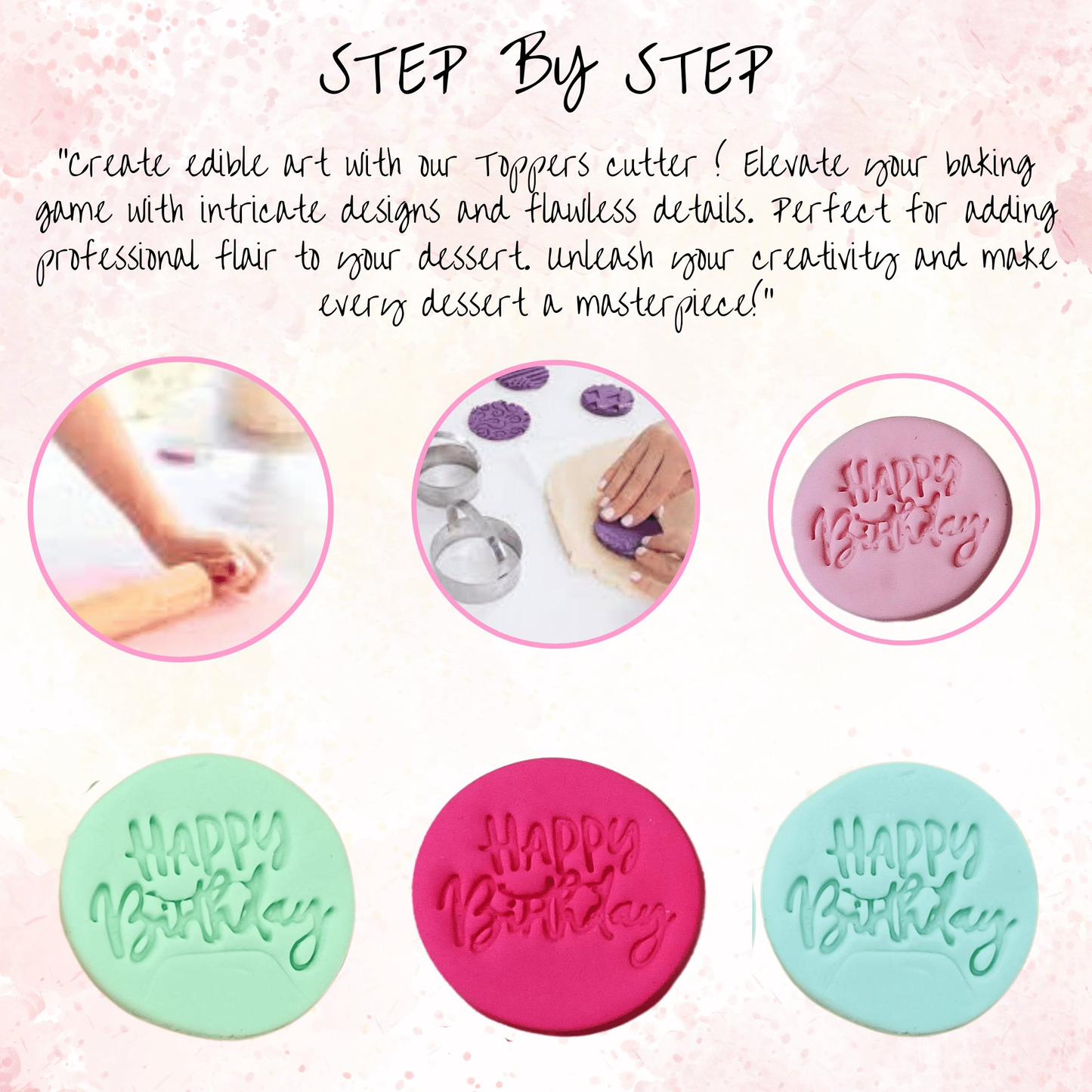 Confect Celebration Stencils Toppers Cutters | Celebration Topper Cutter (Happy Birthday 01)