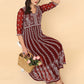 HERE&NOW Scoop Neck Chikankari Embroidered Thread Work Georgette Anarkali Kurta | Swadesiicart