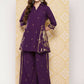 Ahalyaa Women's Traditional Wear Co-ods - Burgundy | Swadesiicart