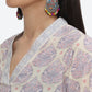 Biba V-Neck Ethnic Motifs Printed Pure Cotton Kurta - Swadesiicart