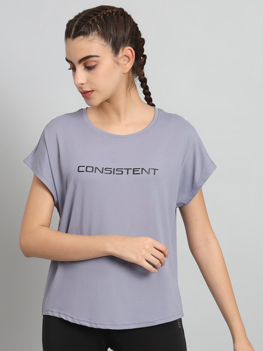MKH Typography Printed Extended Sleeves Relaxed Fit Dri-FIT T-shirt - Swadesiicart