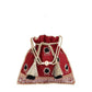 Masq Red & Black Embellished Embroidered Potli Clutch - Swadesiicart
