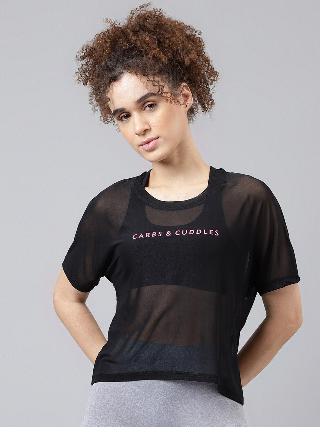 MKH Typography Printed Relaxed Fit Sheer Dri-FIT T-shirt - Swadesiicart