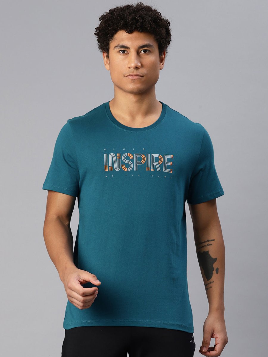 Alcis Men Typography Printed T-shirt | Swadesiicart