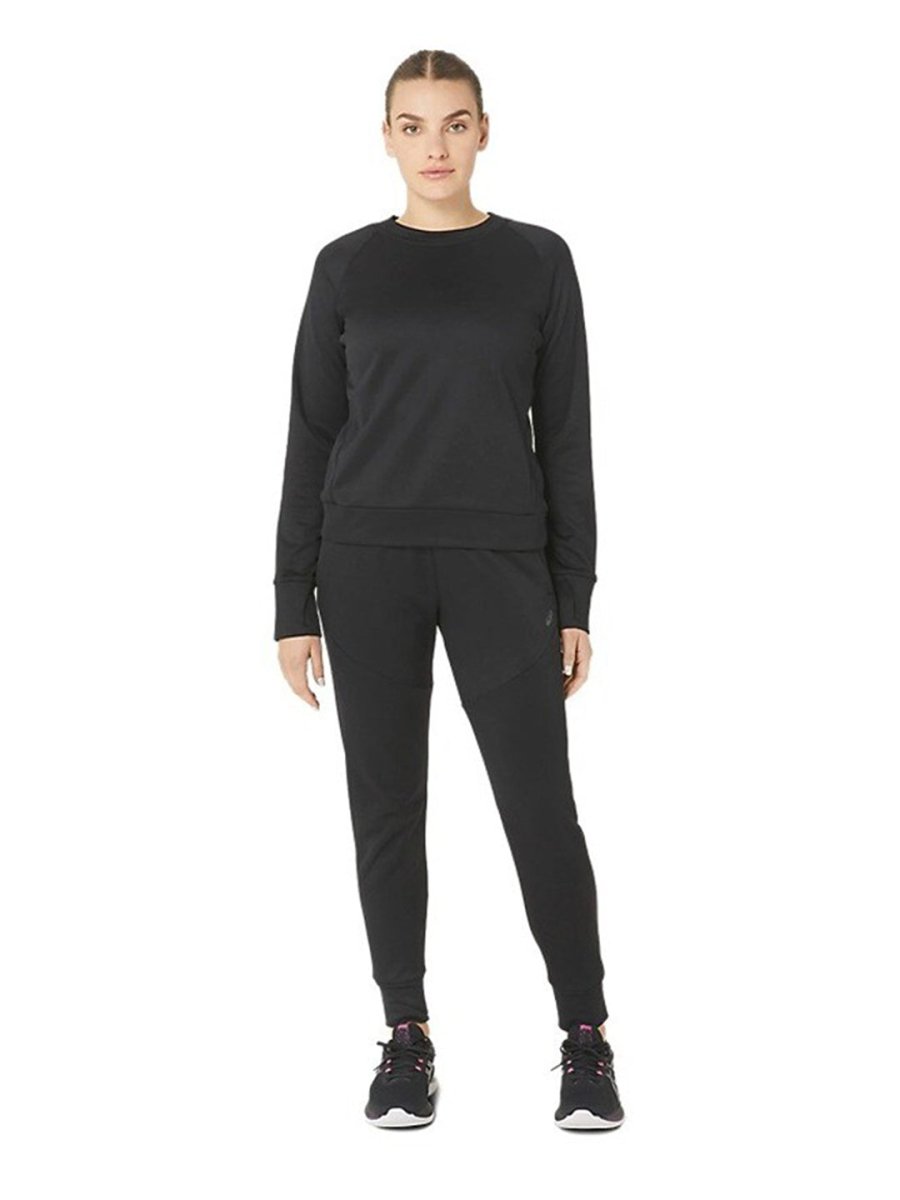 ASICS Brushed Mobility Knit Pullover Round Neck Long Raglan Sleeves T-shirt | Swadesiicart