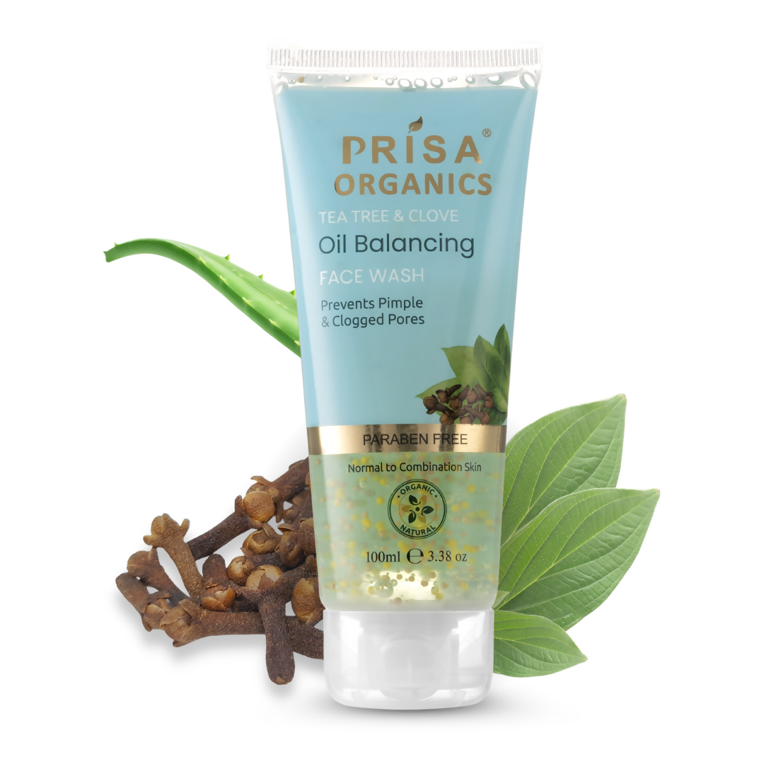Prisa Organics Tea Tree & Clove, Oil Balancing Face Wash - Veda Herbal Concept