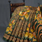 Shades Of Dark Leaf Green Floral Design Semi Chanderi Saree By Gayathri Reddy Designer Studio | Swadesiicart