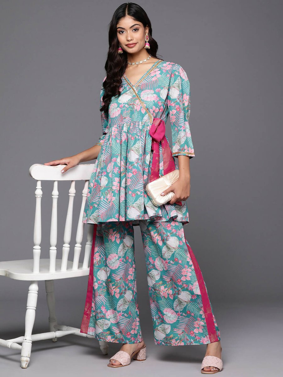 Ahalyaa Women's Traditional Wear Co-ods - Green