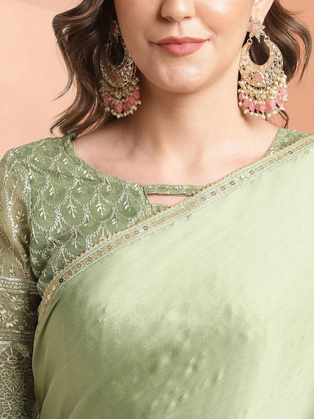 Mitera Sequinned Ready to Wear Saree | Swadesiicart