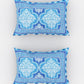 Urban Magic Blue Printed Cotton 104 TC King Bedsheet with 2 Pillow Covers - Swadesiicart