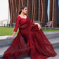 Tikhi Imli Striped Ready to Wear Saree | Swadesiicart