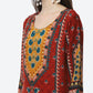 Biba Women Rust Floral Printed Kurta - Swadesiicart