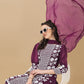 HERE&NOW Floral Lucknowi Chikankari Embroidered Kurta with Trousers & Dupatta | Swadesiicart