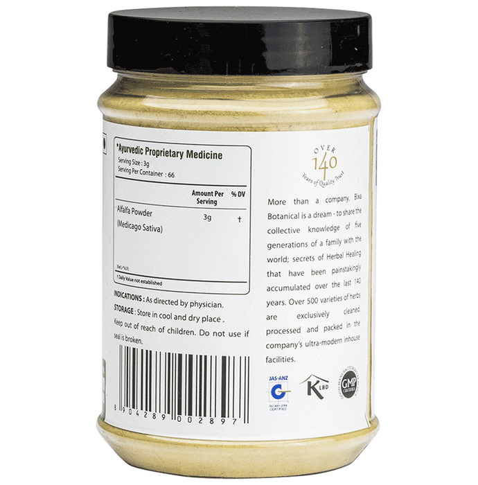 Bixa Botanical Alfalfa Powder | Swadesiicart