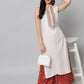 Kalini Women White Embroidered Thread Work Kurta - Swadesiicart