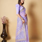 Vamsee Nirja Lavender Organza Saree - Swadesiicart