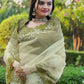Tikhi Imli Embroidered Organza Saree | Swadesiicart