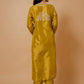 HOUSE OF KARI Floral Embroidered Silk Chikankari Kurta | Swadesiicart