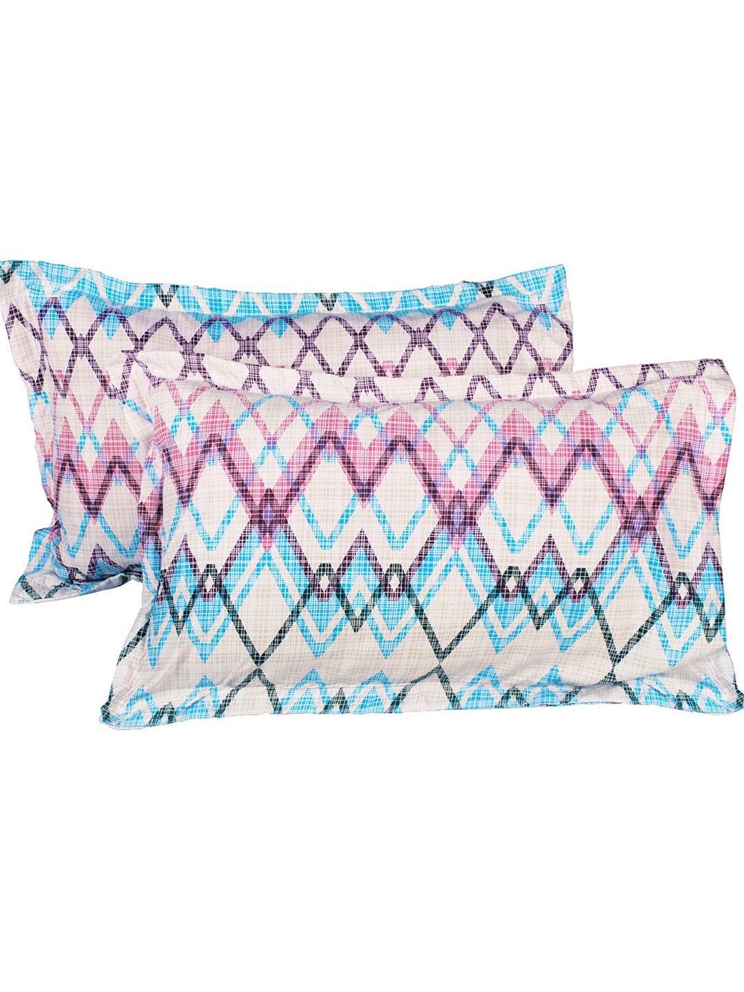 Story@home Tango Pink & White Printed 240 TC King Bedsheet with 2 Pillow Covers - Swadesiicart