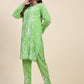 HOUSE OF KARI Floral Embroidered Chikankari Pure Cotton Kurta with Trousers | Swadesiicart