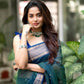 Kalini Geometric Woven Design Zari Banarasi Saree | Swadesiicart