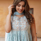 Kalini Ethnic Motifs Printed Thread Work A-Line Kurta With Sharara & Dupatta | Swadesiicart
