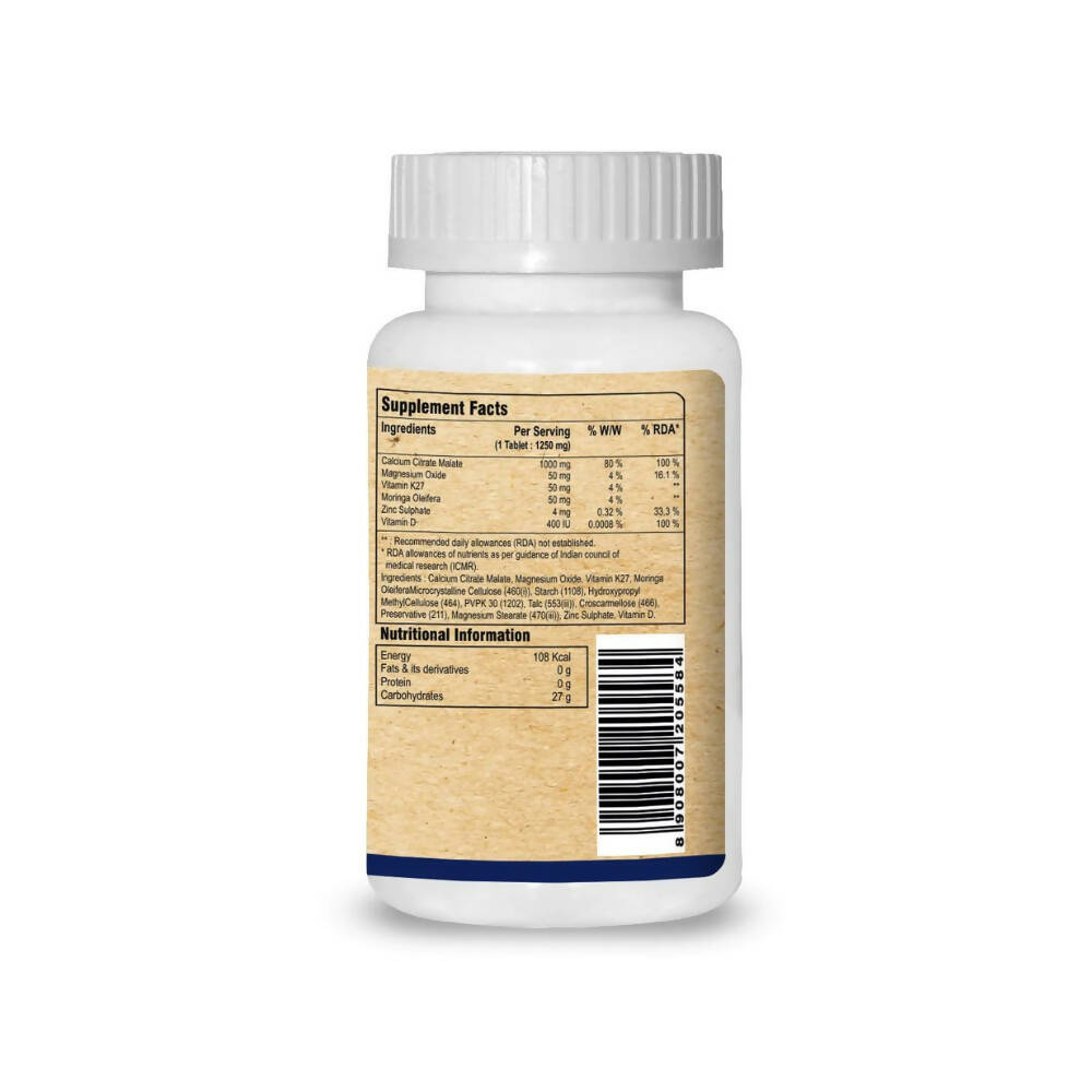 Pure Nutrition Ultra Calcium Citrate 1250mg Veg Tablets | Swadesiicart