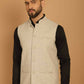Even Apparels Pure Wool Nehru Jacket - Off White | Swadesiicart