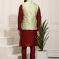 Sojanya Men Maroon Solid Kurta Set & Nehru Jacket | Swadesiicart