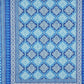Urban Magic Blue Printed Cotton 104 TC King Bedsheet with 2 Pillow Covers - Swadesiicart