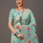 Mitera Floral Organza Banarasi Zari Saree With Blouse Piece | Swadesiicart