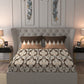 MYTRIDENT Brown White Ethnic Motifs Cotton 144 TC Queen Bedsheet With 2 Pillow Covers - Swadesiicart