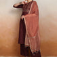 Vishudh Embroidered Rund Neck Straight Kurta & Palazzos With Dupatta - Swadesiicart