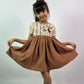 ArthLife Vintage Brown Fit And Flare Dress