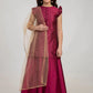 NOZ2TOZ Burgundy Embroidered Kurta with Sharara & With Dupatta For Girls | Swadesiicart