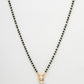 NVR Women Ethnic Gold-Polished Beaded Mangalsutra With Ad Stone - Swadesiicart