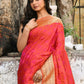 Joban Fashion Red Pure Katan Pure Handloom Banarasi Silk Saree | Swadesiicart