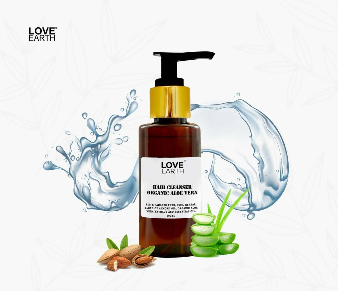 Love Earth Hair Cleanser with Organic Aloe Vera - Swadesiicart