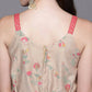 Ahalyaa Women Tan Printed Basic Jumpsuit - Swadesiicart