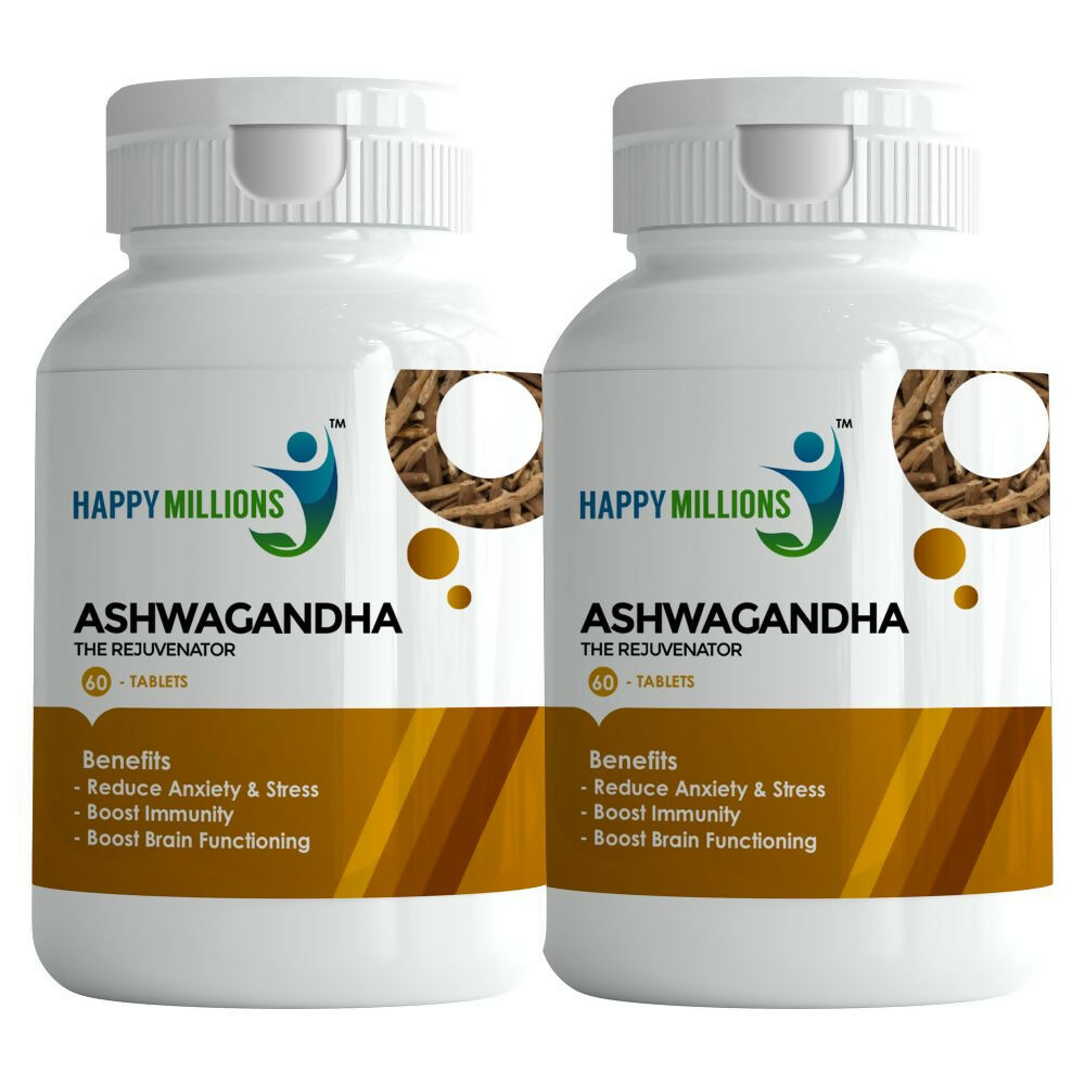 HappyMillions Ayurvedic Ashwagandha Tablets | Swadesiicart