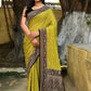 Joban Fashion Green Crepe Chiffon Pure Handloom Banarasi Silk Saree | Swadesiicart
