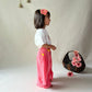 ArthLife Pink White Cycle Embroidered Co-Ord Set - Swadesiicart