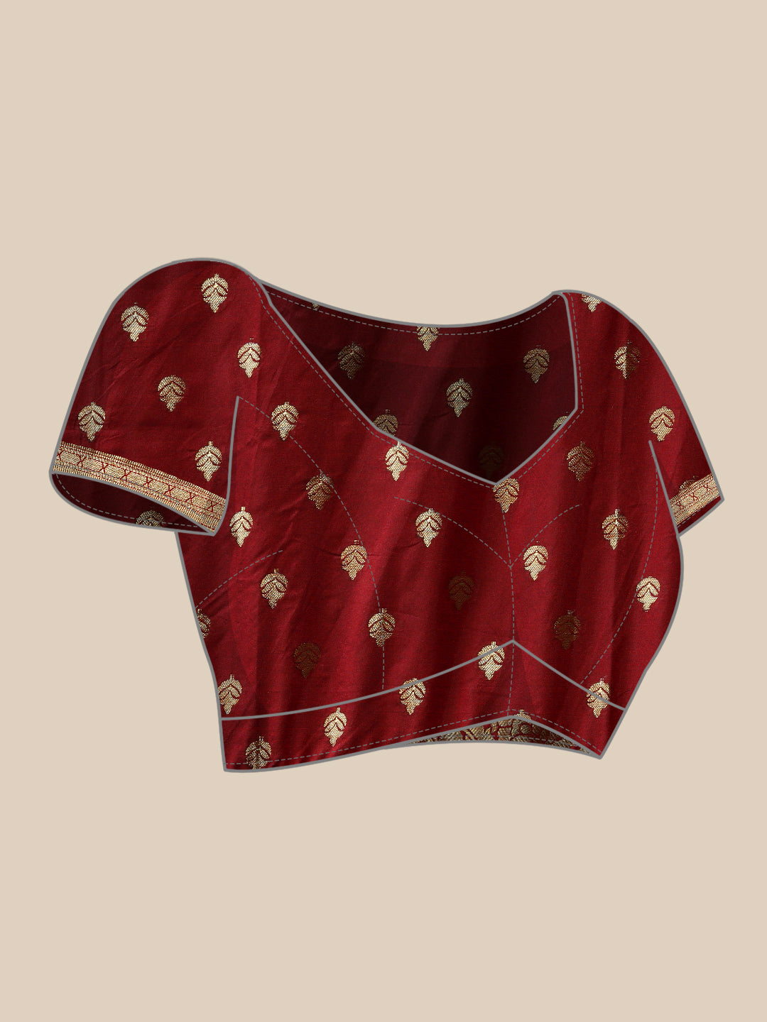 Mitera Teal Blue & Golden Ethnic Motifs Banarasi Saree with Zari Border | Swadesiicart