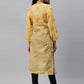 ADA Women Beige & Black Ethnic Motifs Embroidered Chikankari Handloom Kurta with Trousers | Swadesiicart