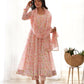 Joban Fashion Peach Kurta Set Organza Sequin Embroidery Work - Swadesiicart