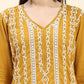 HOUSE OF KARI Ethnic Motifs Embroidered Chikankari Cotton Kurta | Swadesiicart